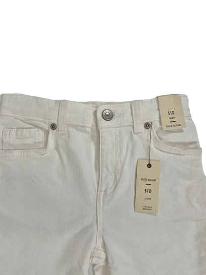RIVER ISLAND Poiste valged lühikesed teksad Sid