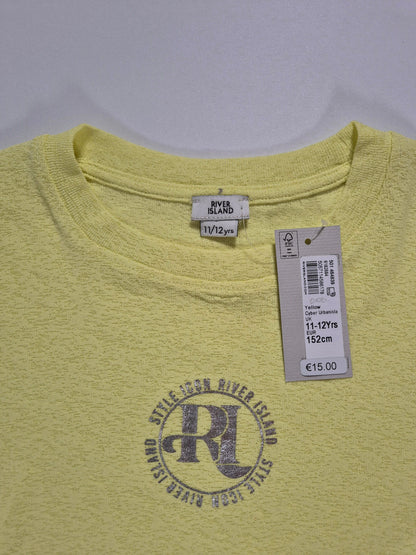 RIVER ISLAND Tüdrukute kollane top/pluus