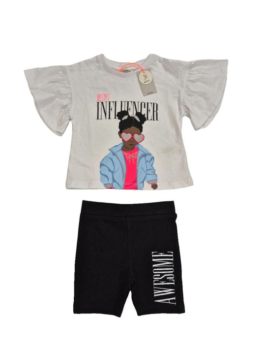 RIVER ISLAND Tüdrukute komplekt pluus + retuusid influencer