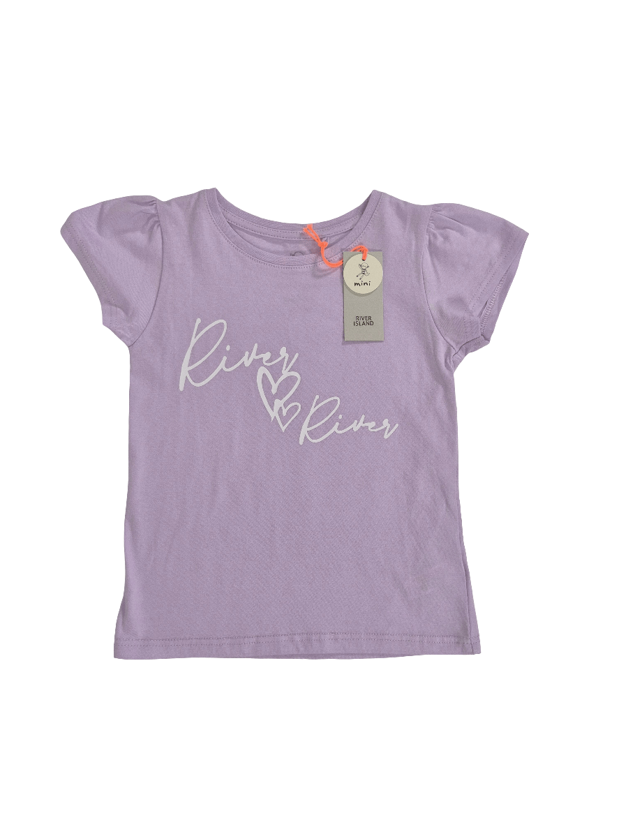 RIVER ISLAND Tüdrukute lilla pluus süda
