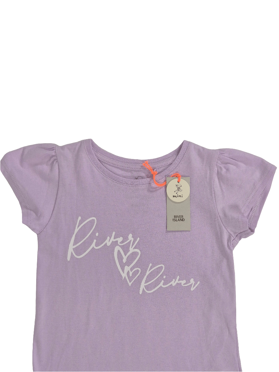 RIVER ISLAND Tüdrukute lilla pluus süda