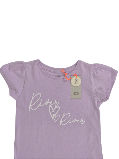 RIVER ISLAND Tüdrukute lilla pluus süda