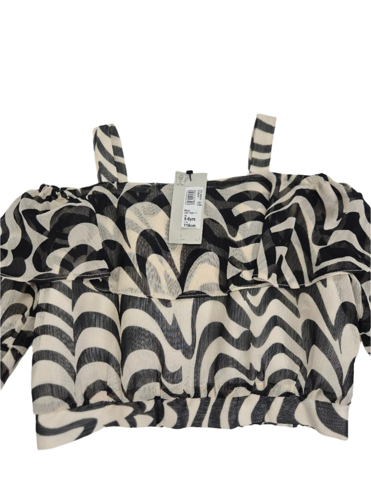 RIVER ISLAND Tüdrukute must valge pluus