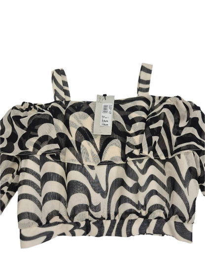 RIVER ISLAND Tüdrukute must valge pluus