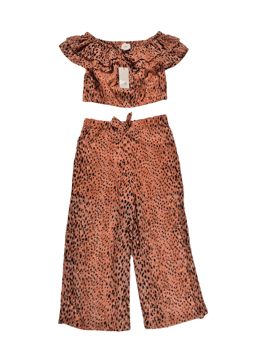 RIVER ISLAND Tüdrukute õhuline komplekt leopard