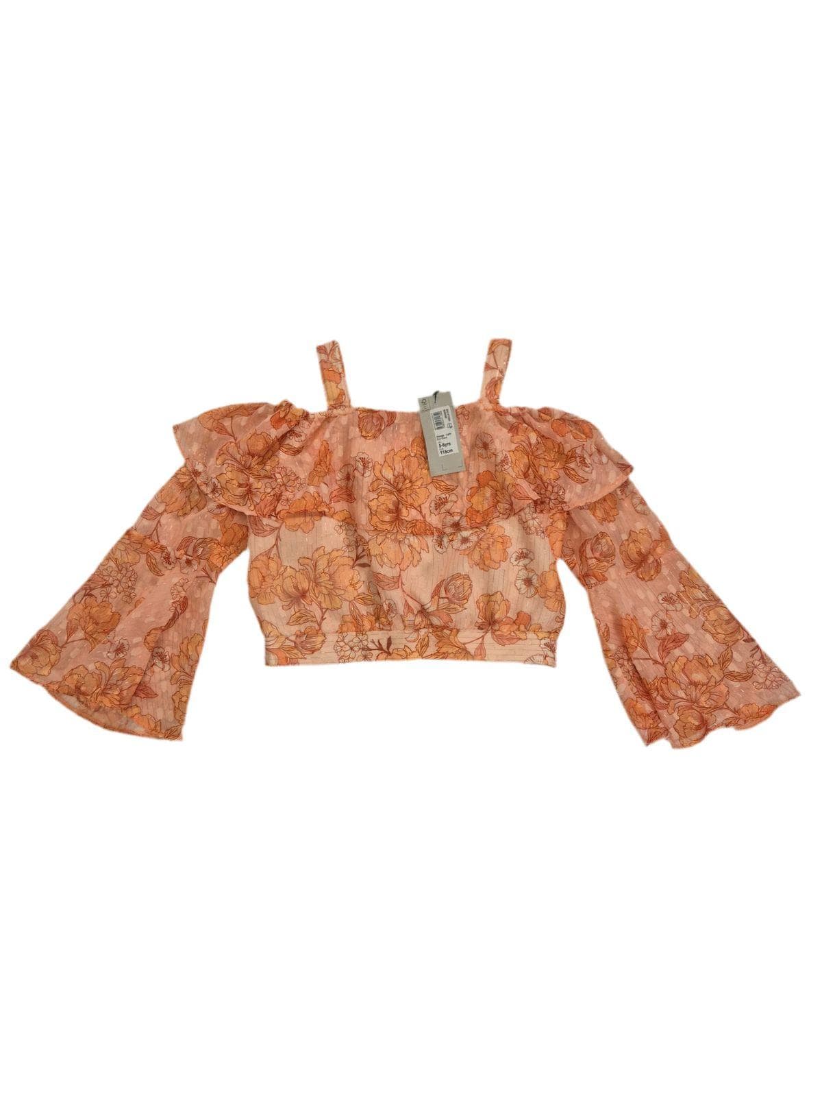 RIVER ISLAND Tüdrukute oranž pluus