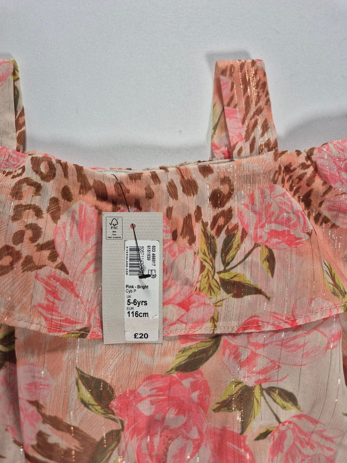 RIVER ISLAND Tüdrukute roosa pluus