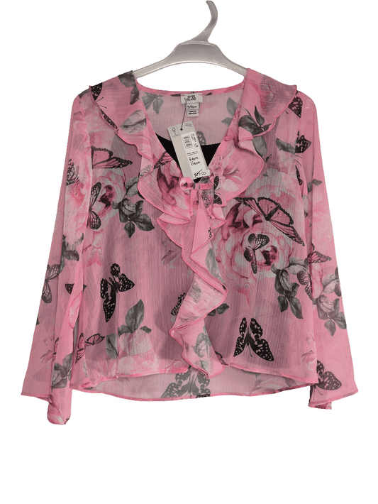 RIVER ISLAND Tüdrukute roosa satsidega pluus