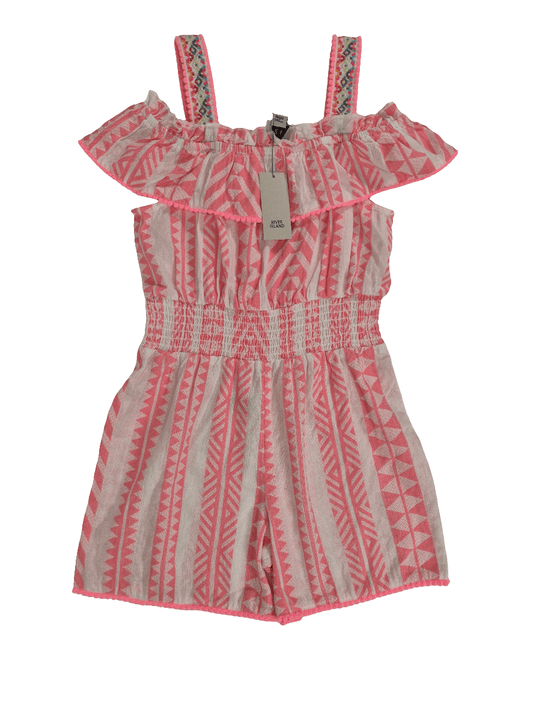 RIVER ISLAND Tüdrukute roosa triibuline jumpsuit