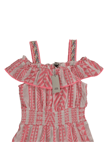 RIVER ISLAND Tüdrukute roosa triibuline jumpsuit