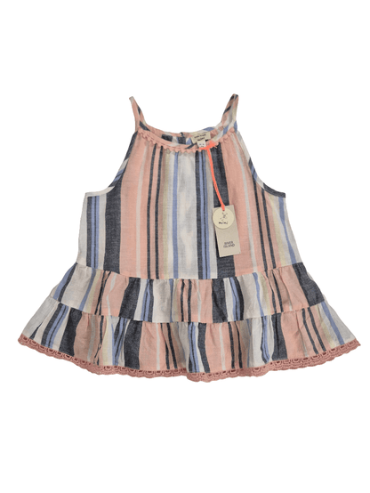 RIVER ISLAND Tüdrukute roosa triibuline kleit
