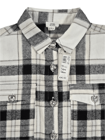 RIVER ISLAND Tüdrukute ruuduline flanell pluus