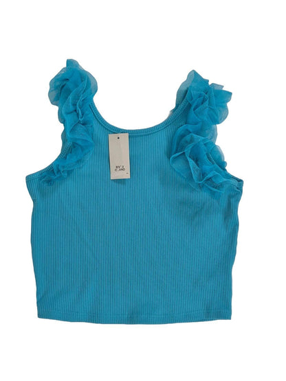 RIVER ISLAND Tüdrukute sinine rüüsidega top