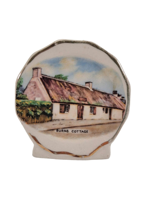 ROBERT BURNS Vintage väike dekoratiivtaldrik Burns cottage