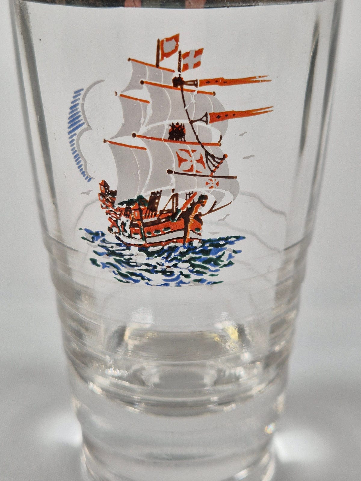 SECOND BEST TAASKASUTUS Maritime vintage tequila glasses