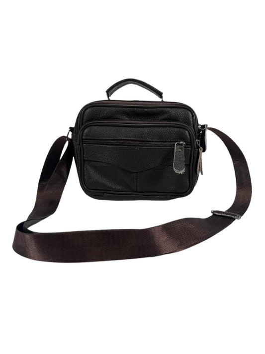 SECOND BEST TAASKASUTUS Pruun nahast õlakott