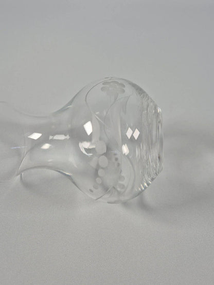 SECOND BEST TAASKASUTUS Vintage Stuart Crystal lille- ja lehemustriga vaas