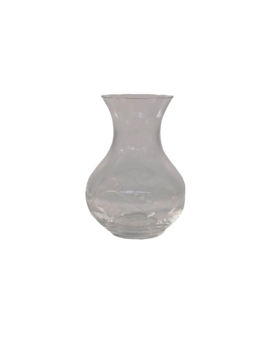 SECOND BEST TAASKASUTUS Vintage Stuart Crystal lille- ja lehemustriga vaas