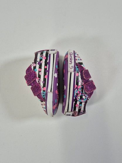 SKECHERS Tüdrukute krõpsudega nahast papud