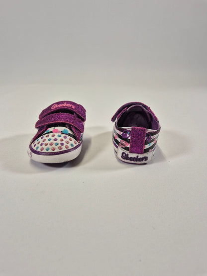 SKECHERS Tüdrukute krõpsudega nahast papud