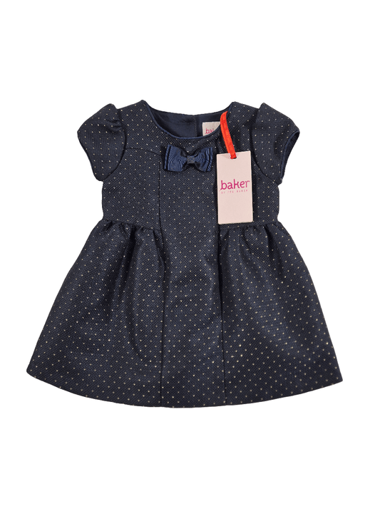 TED BAKER Tüdrukute tumesinine täpiline kleit suurus 3–6 kuud (62–68)
