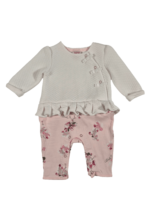 TED BAKER Tüdrukute valge lilledega romper
