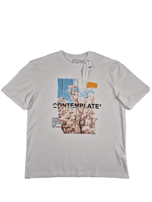 TOPMAN Meeste valge pildiga T-särk