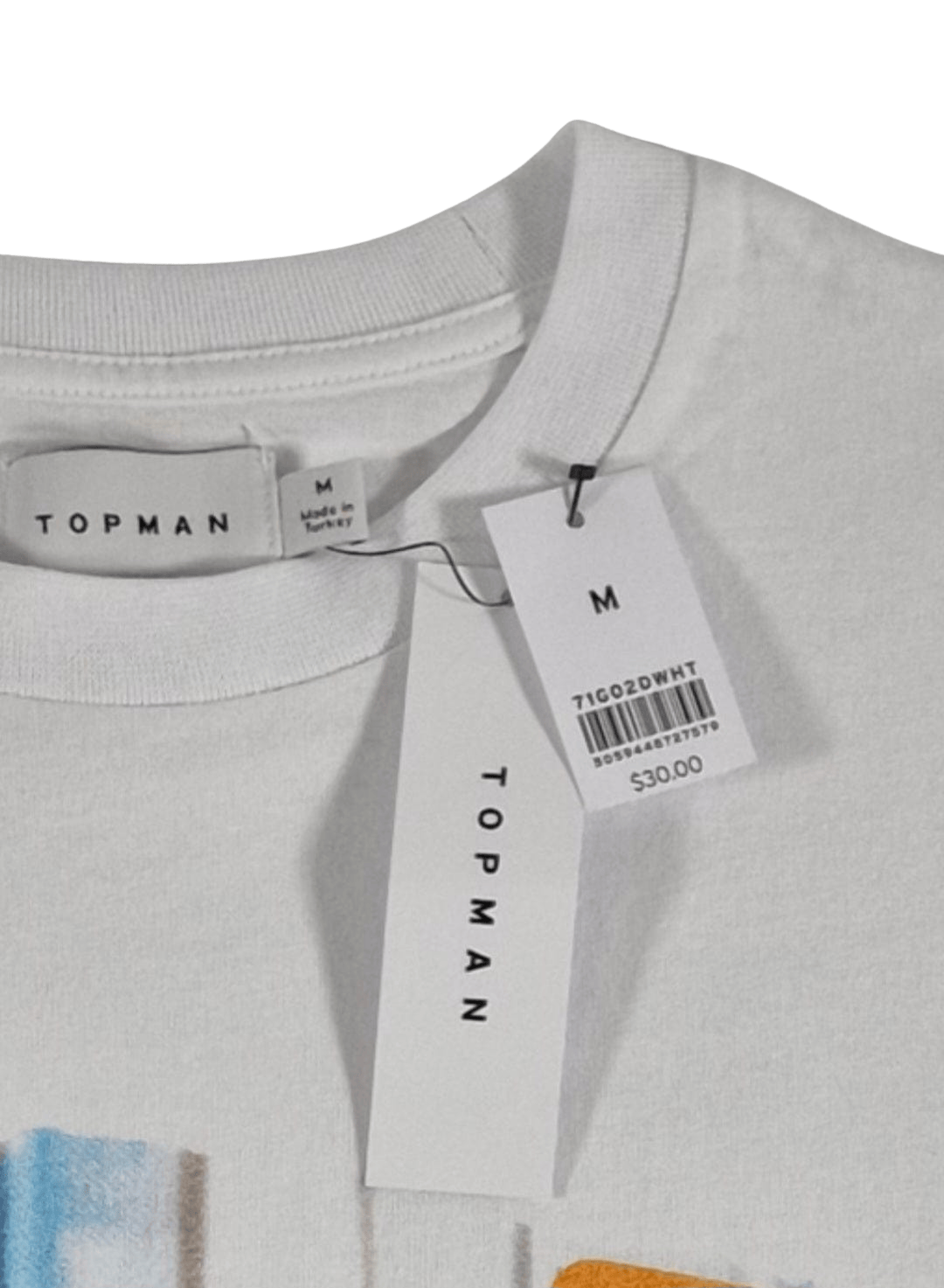TOPMAN Meeste valge pildiga T-särk