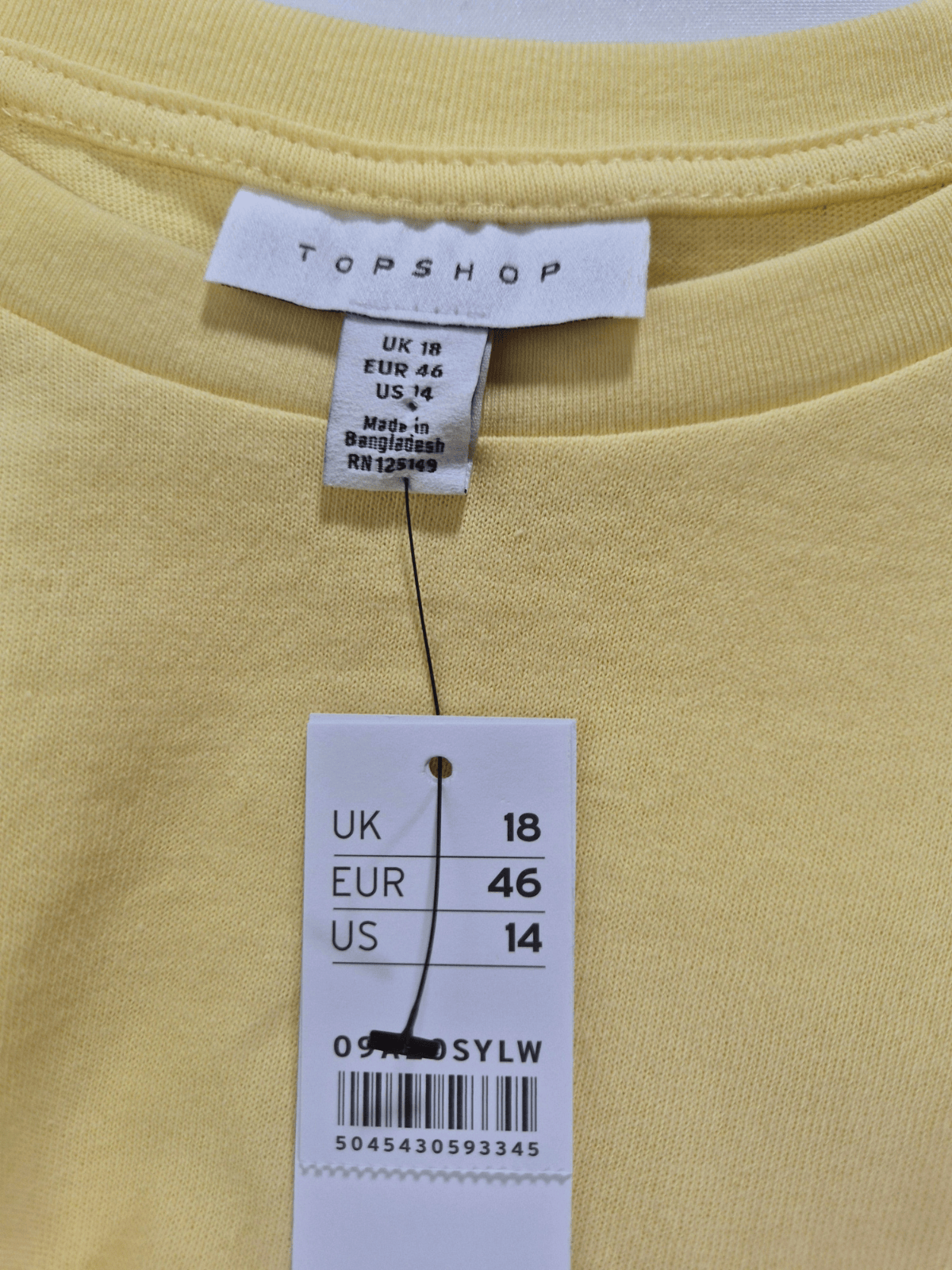 TOPSHOP Naiste kollane lühike pluus