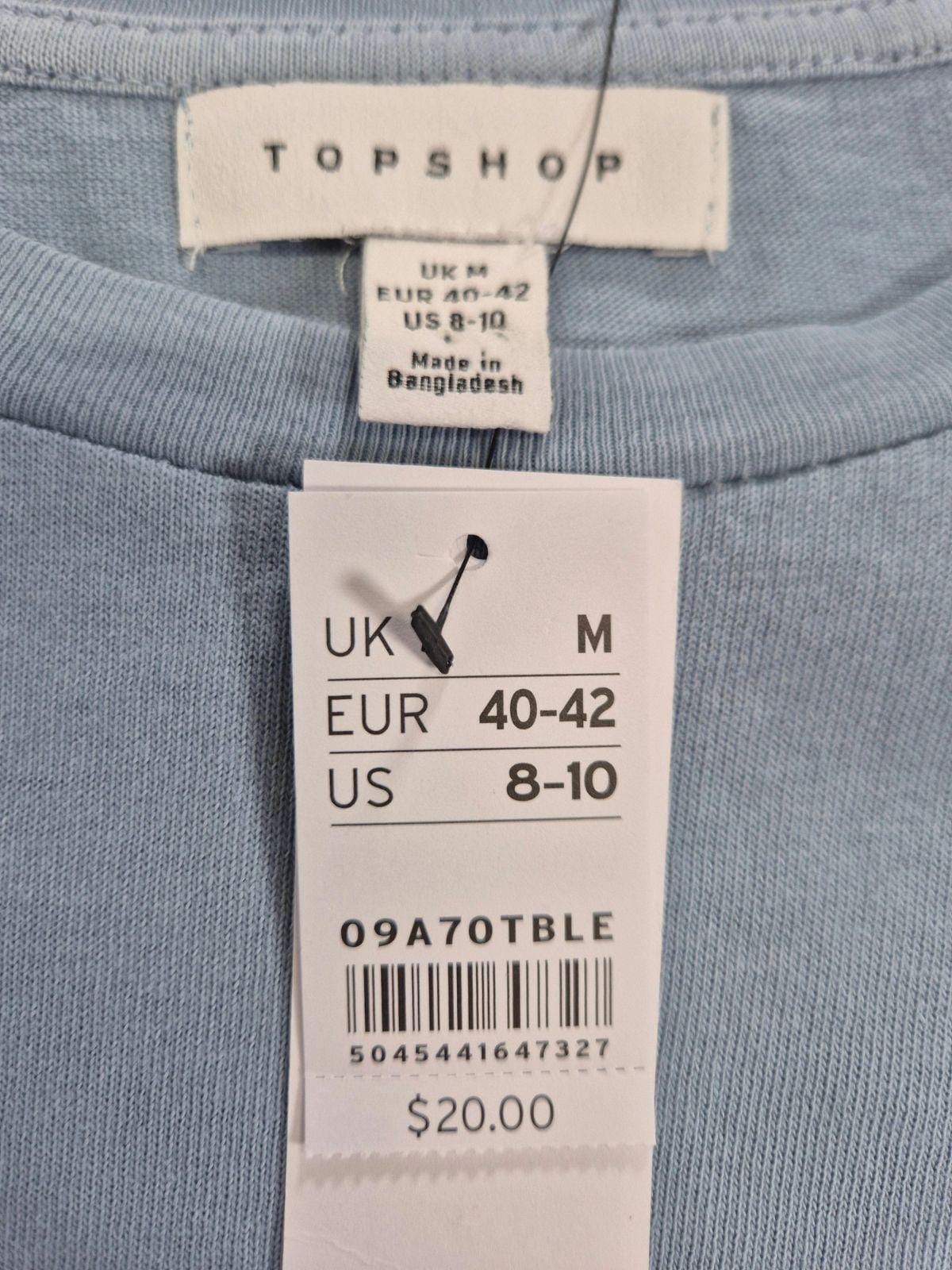 TOPSHOP Naiste lühike sinine pluus
