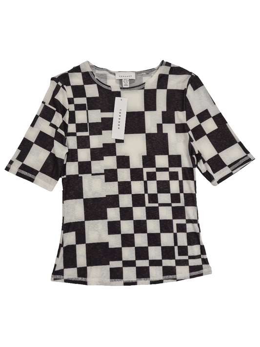 TOPSHOP Naiste must valge pluus