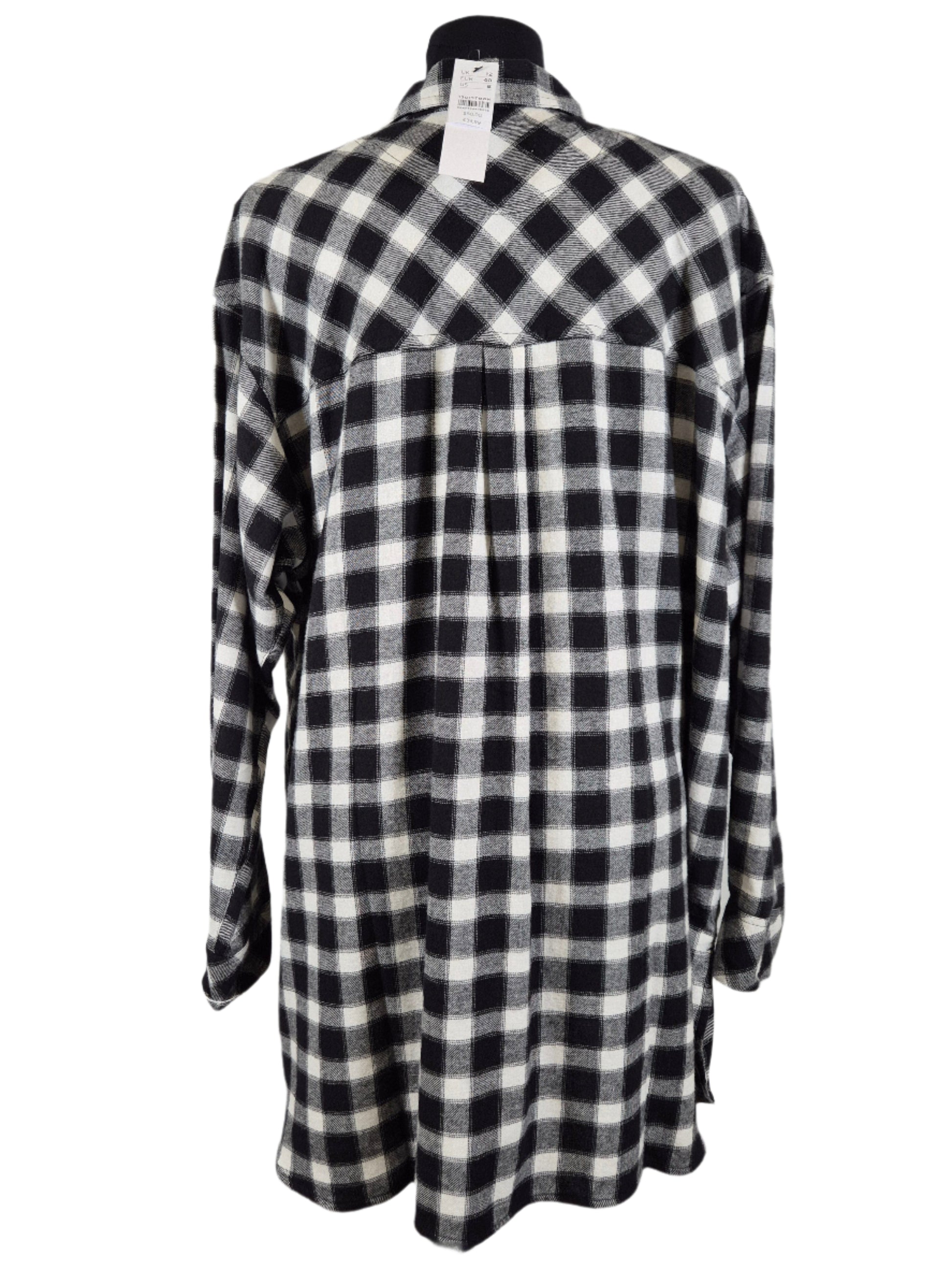 TOPSHOP Naiste pikk ruuduline pluus