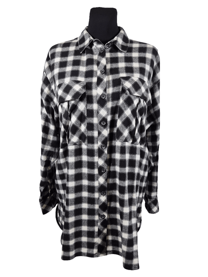 TOPSHOP Naiste pikk ruuduline pluus