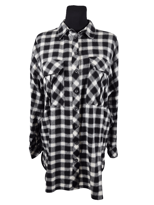 TOPSHOP Naiste pikk ruuduline pluus