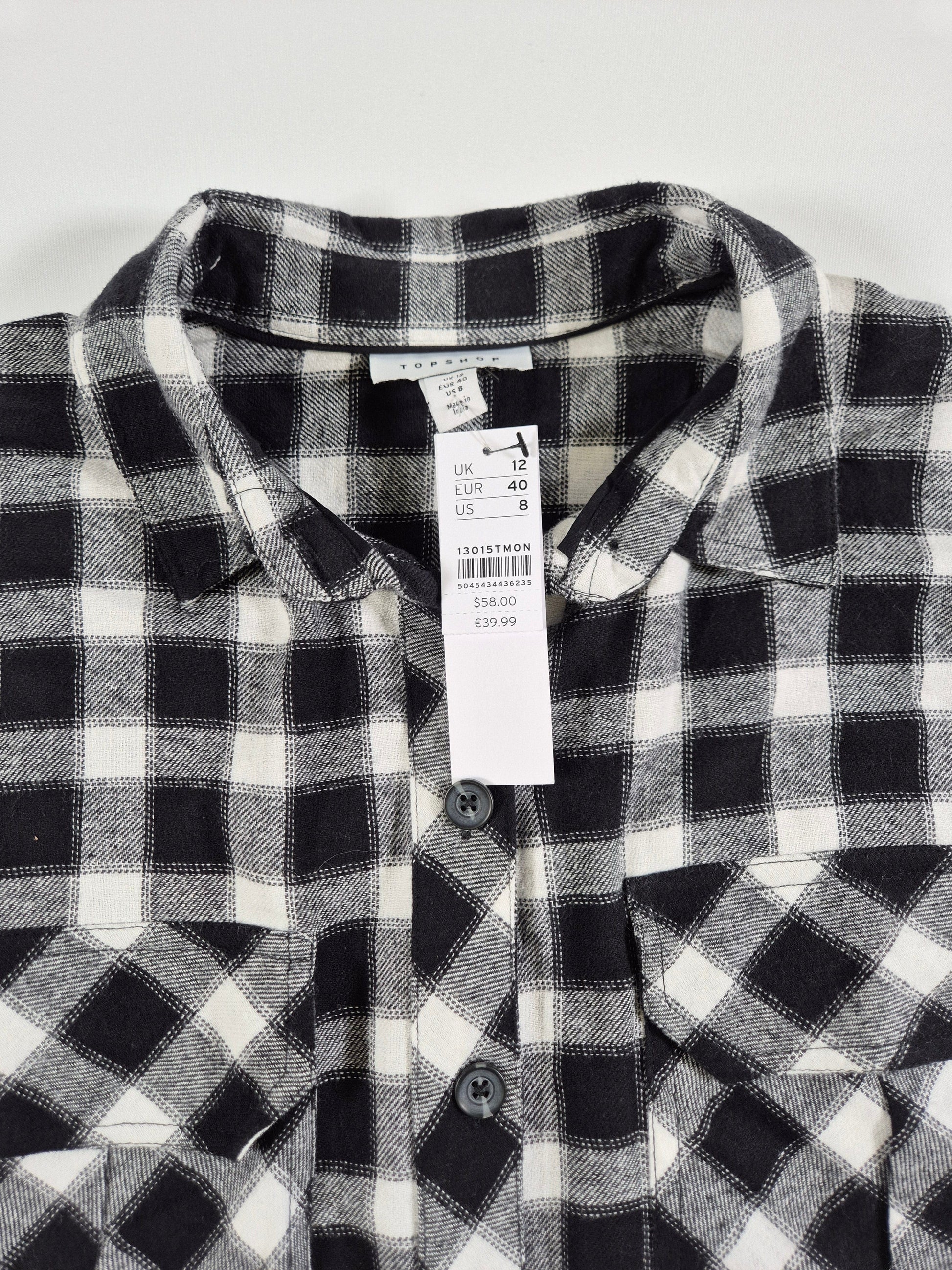 TOPSHOP Naiste pikk ruuduline pluus