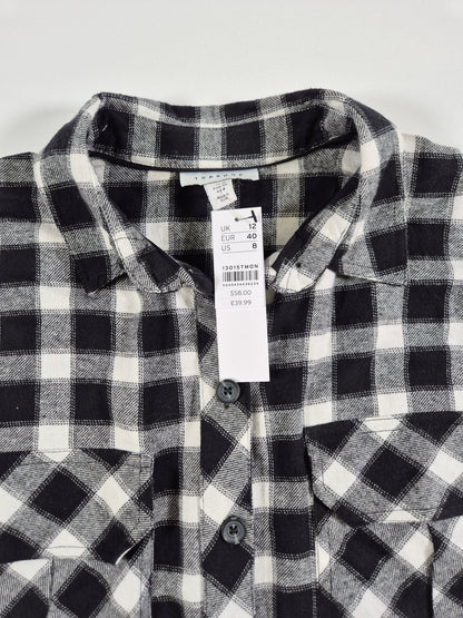 TOPSHOP Naiste pikk ruuduline pluus