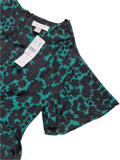 TOPSHOP Naiste roheline satsidega kleit