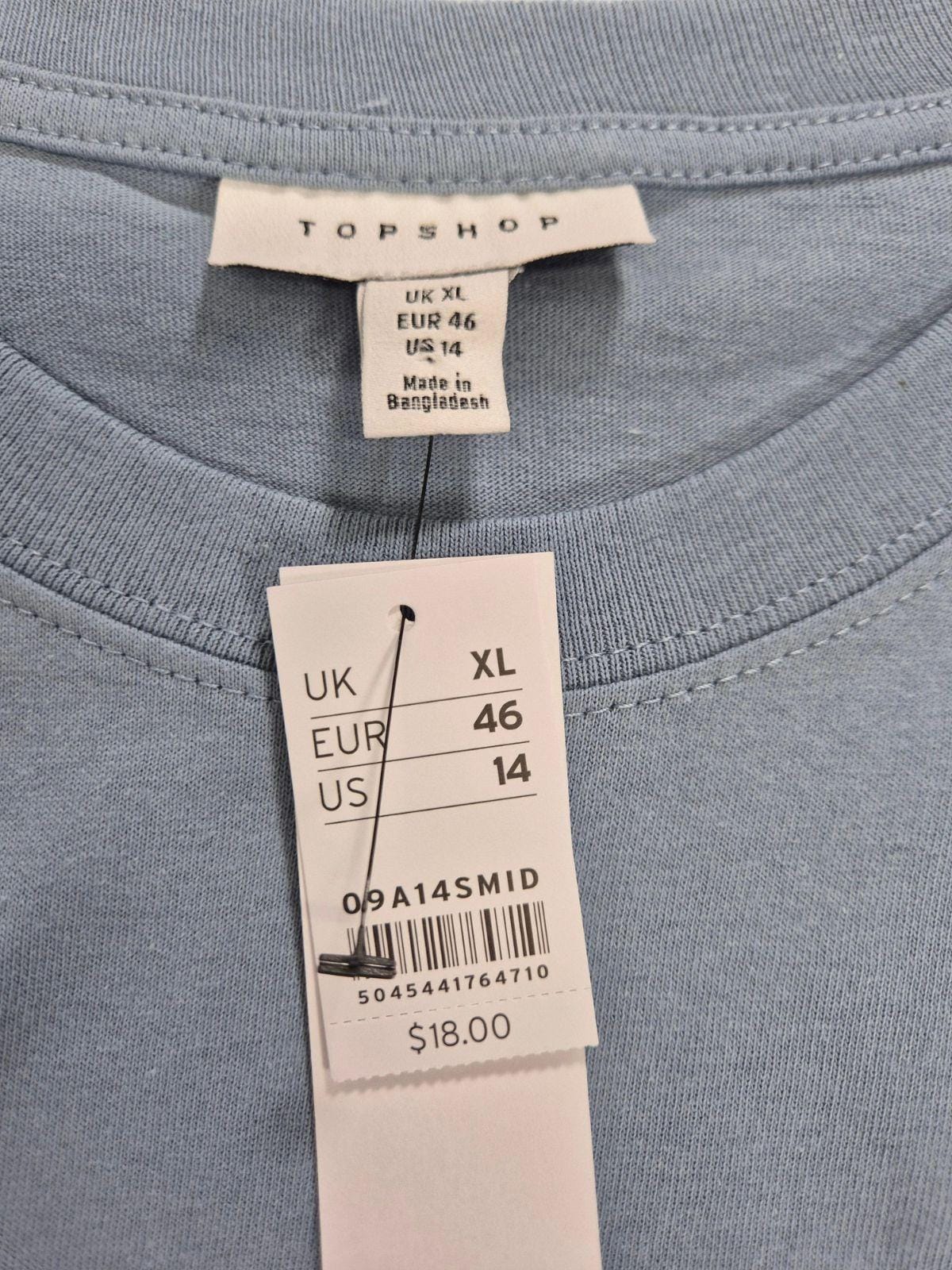 TOPSHOP Naiste sinine lühike pluus
