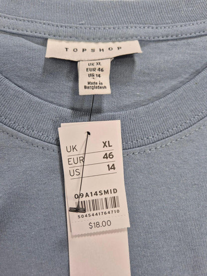 TOPSHOP Naiste sinine lühike pluus